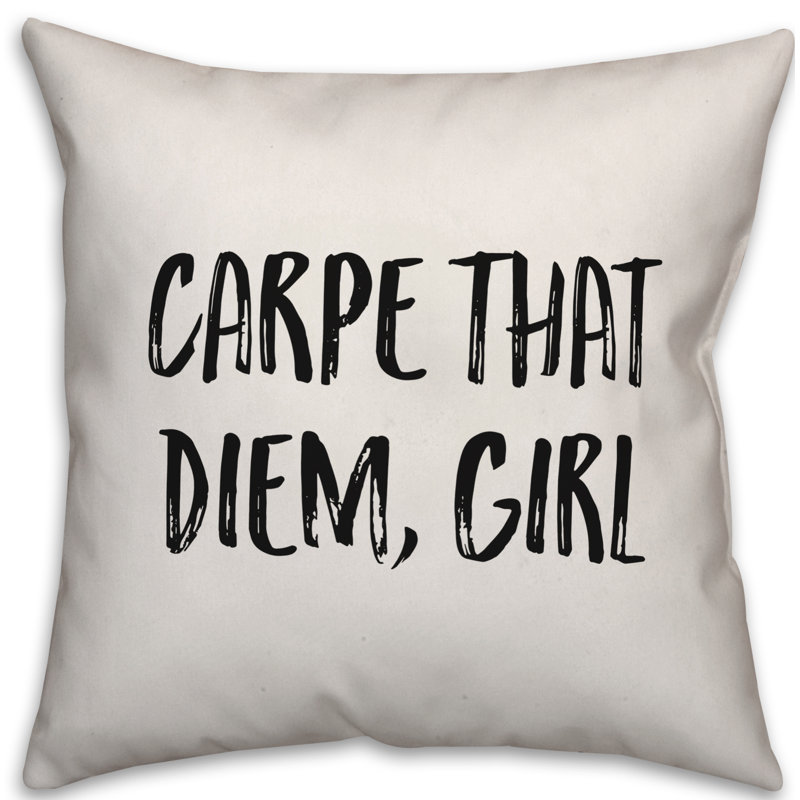 Coussin Carpe That Diem, 16 po x 1 po
