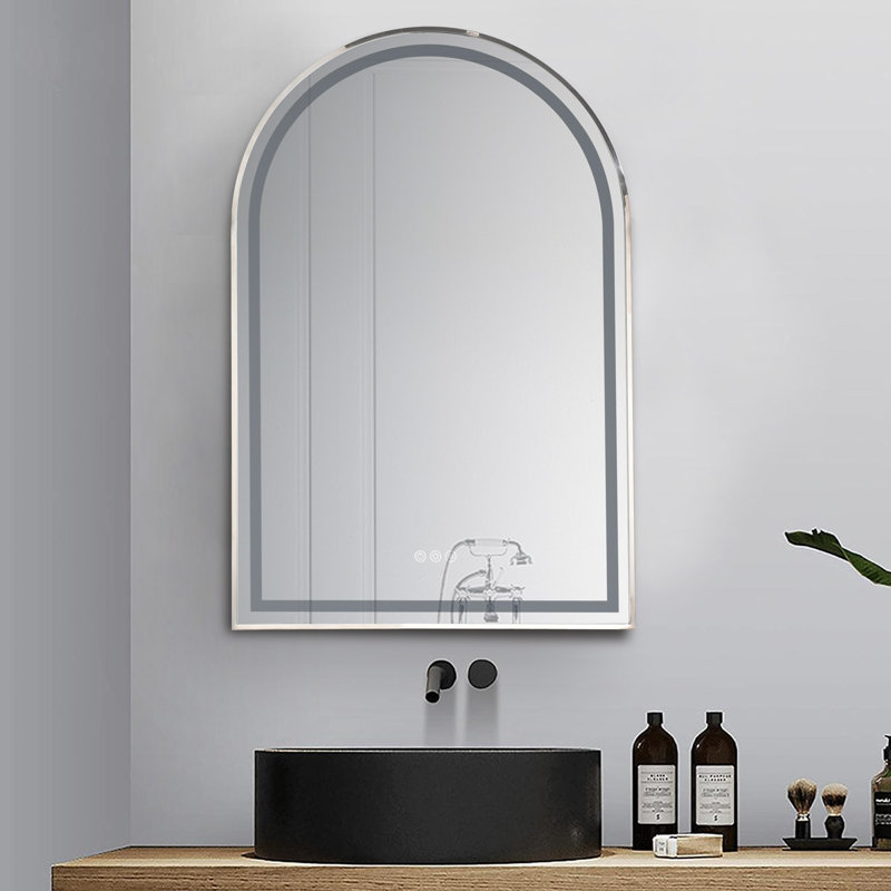 Miroir de salle de bain Gerrold, Chrome