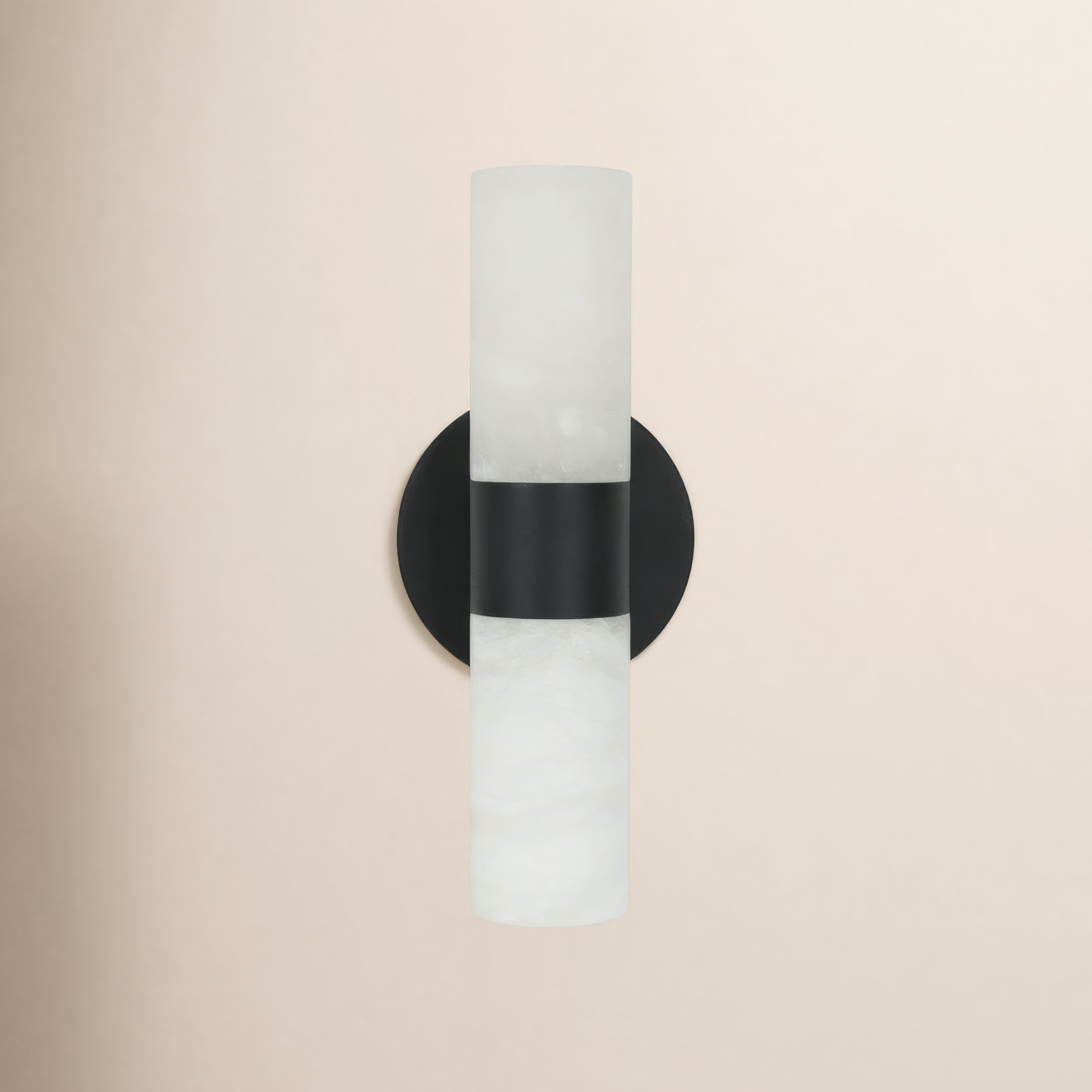 Conners Single Light Dimmable Flush Mounted Sconce, Black