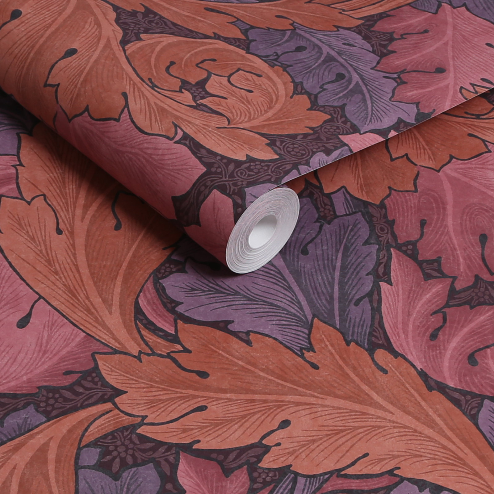 Floral Wallpaper, Plum