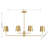 Dipaolo 4-Light Linear Chandelier in Natural Brass-742872209
