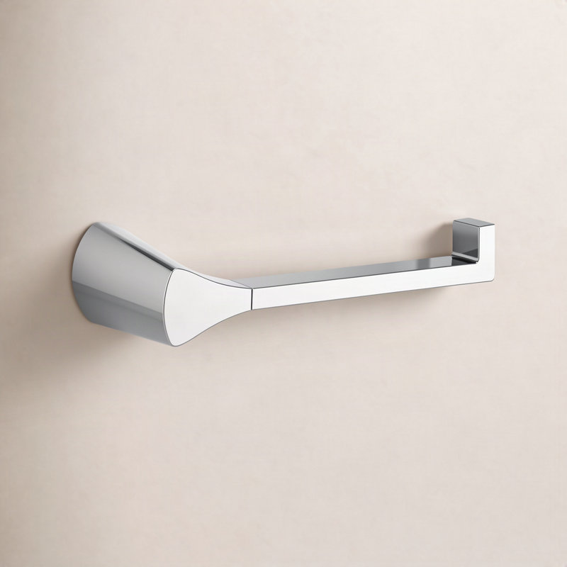 Porte-papier hygiénique mural Zura, Chrome
