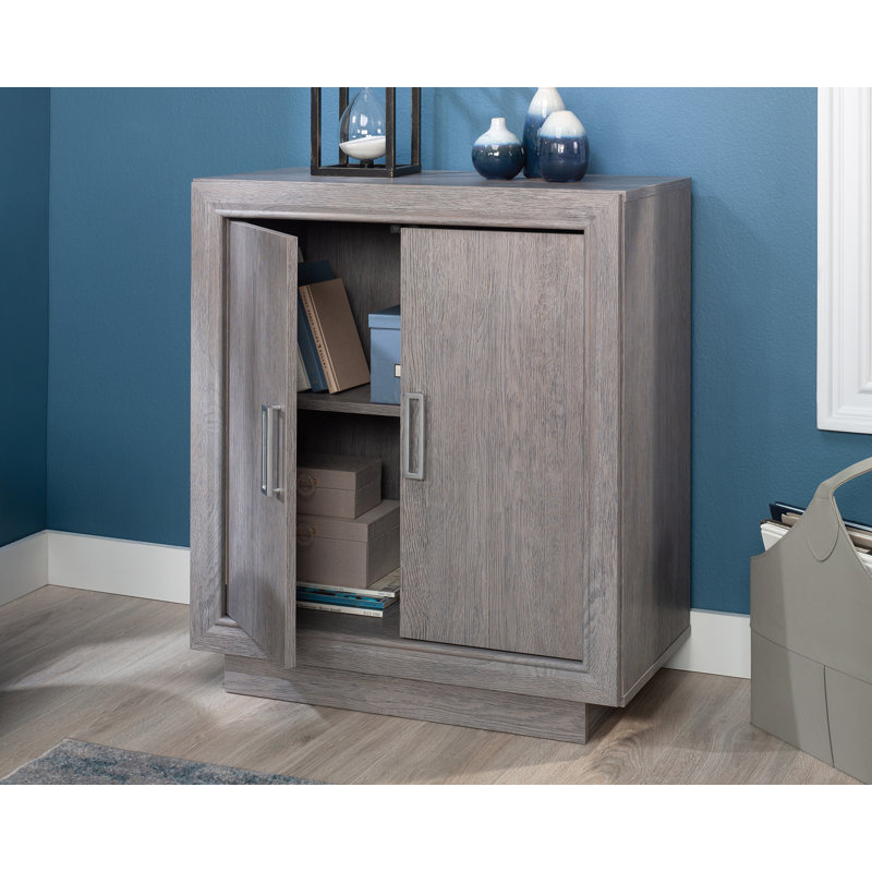 Ashen Oak 2-Door Adjustable Shelf Office Cabinet