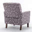 Fauteuil en mélange de polyester à motifs