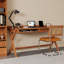Bureau rectangulaire moderne en bois massif avec 1 tiroir couleur cerisier-347915172