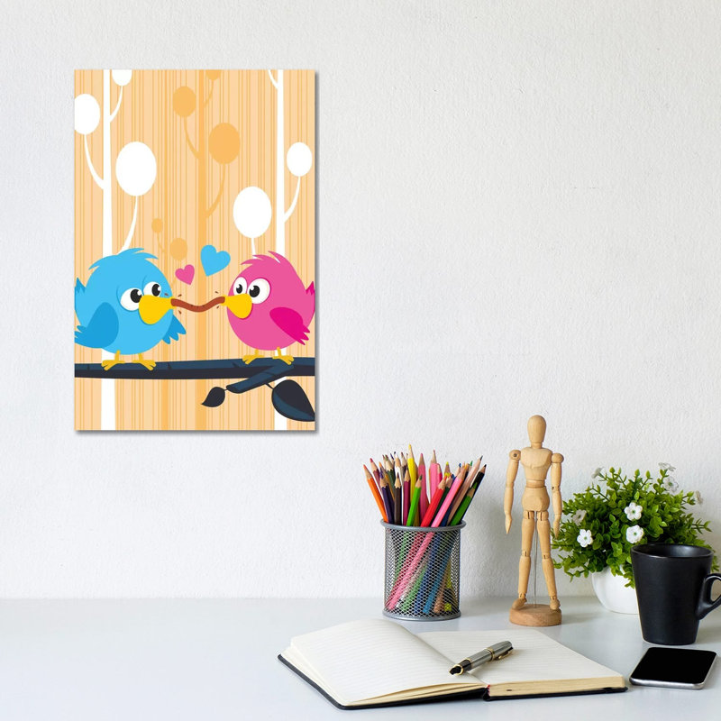 Lovebirds by James Lee - Wrapped Canvas Gallery-Wrapped Canvas Giclée, 30.48cm H x 20.32cm W
