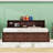 Full Wood Captain Bed with Cabinets,Storage Shelves and Drawers