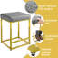Upholstered Counter Stool with Metal Frame