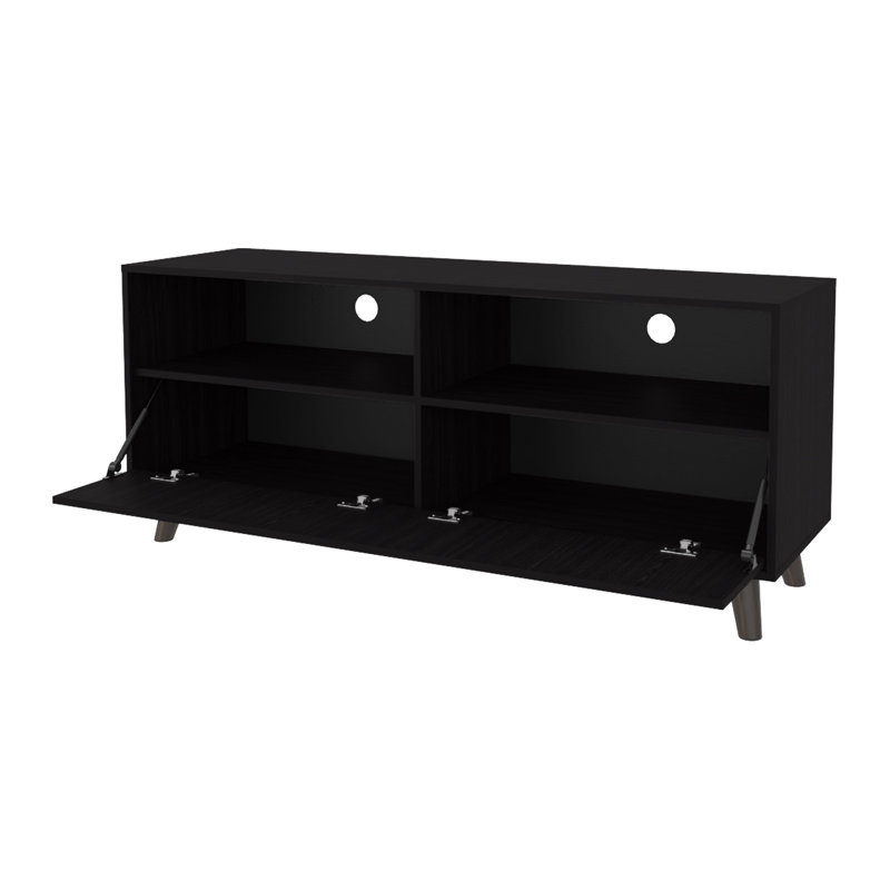 Meuble télé avec rangement ouvert et 1 porte