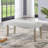 Dunton Upholstered Bench, Light Gray Fabric With Rubberwood Legs