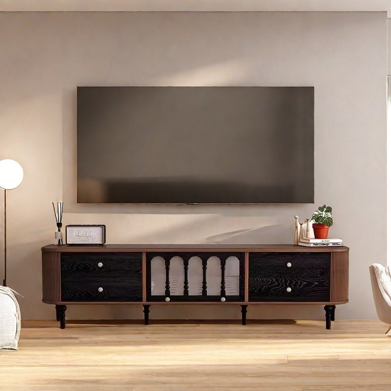 Meuble télé en bois massif, 94.87"