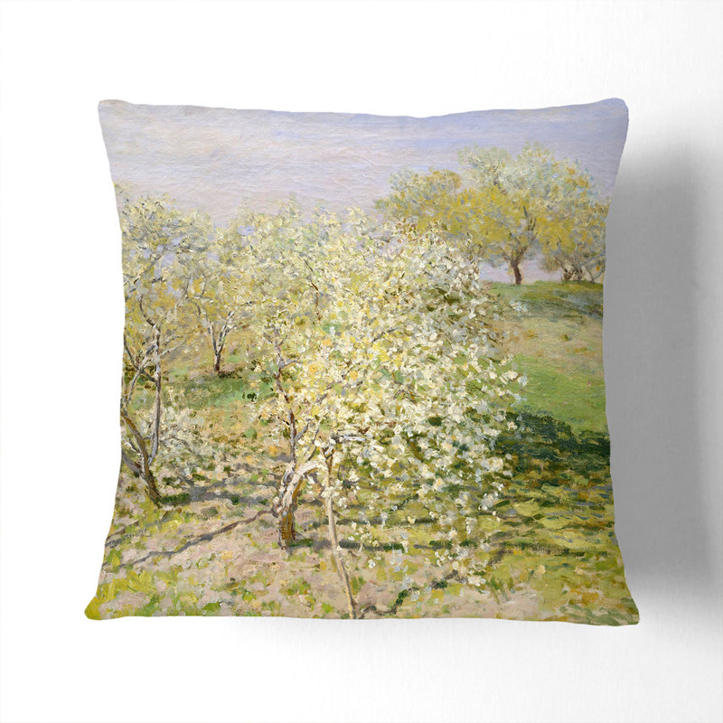 Spring Fruit Trees in Bloom Scatter Cushion, 40cm H x 40cm W x 15cm D