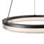 Granados - Luminaire suspendu à DEL intégré - Finition noire - Abat-jour diffuseur côtelé transparent-151876833