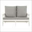 Causeuse d'extérieur avec coussin et jardin-599087147