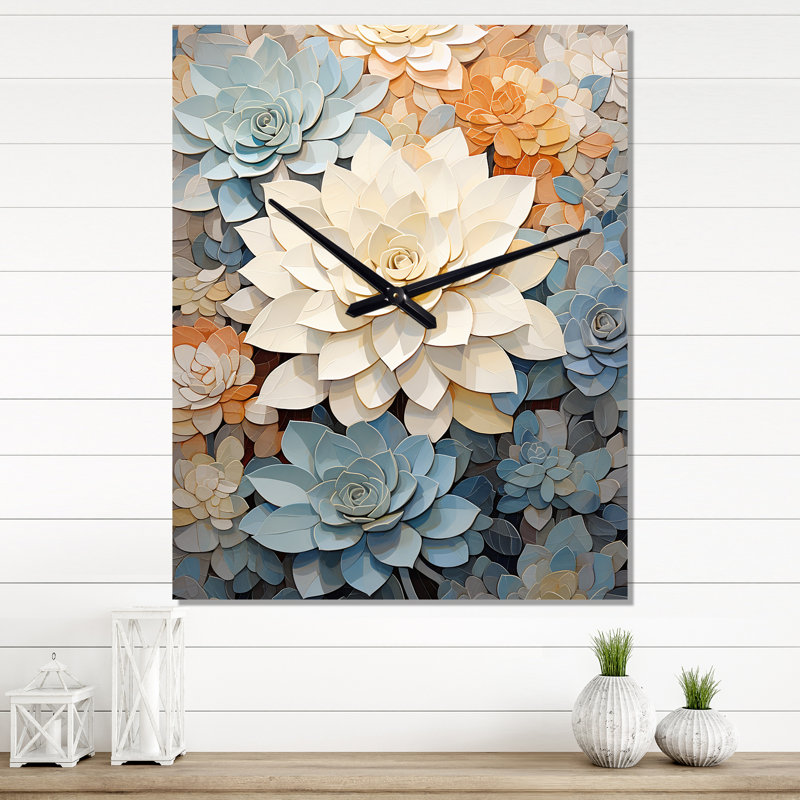 Emelie - Horloge murale succulente, Moyen