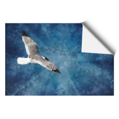 Seagull in Flight Painting - Frameless Print