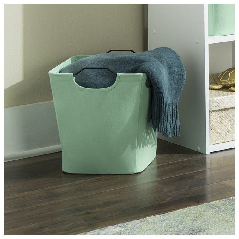 Cubeicals Wire Frame Handle Storage Bin, Light Green