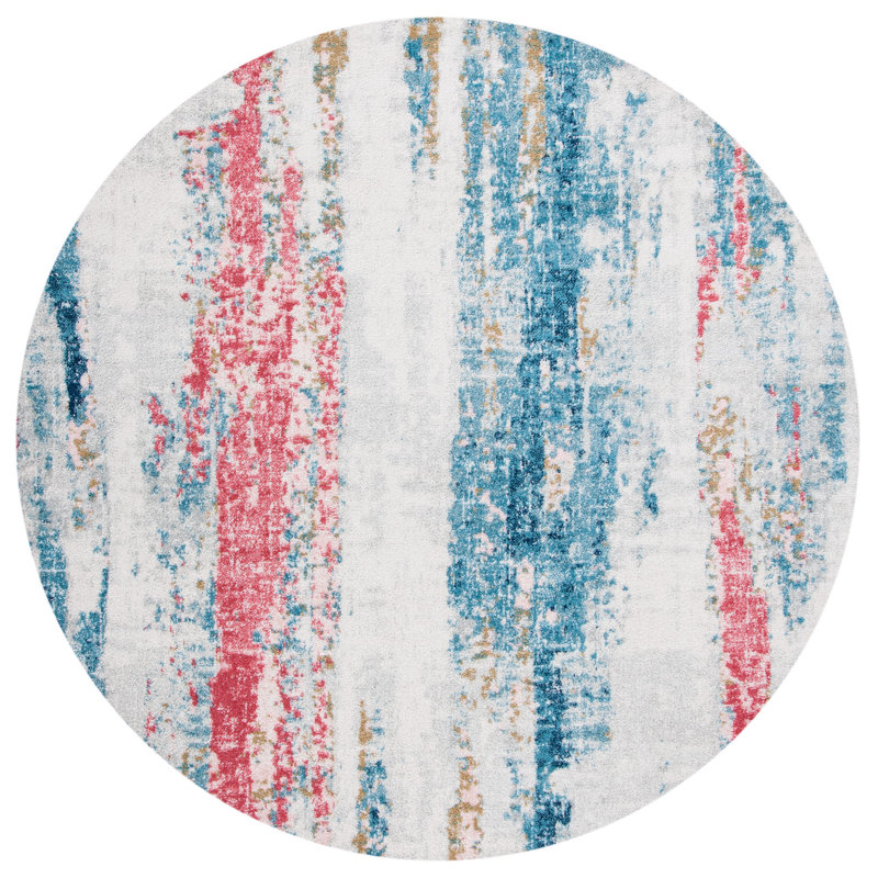 Asael Performance Abstract Rug, Round 6'7"