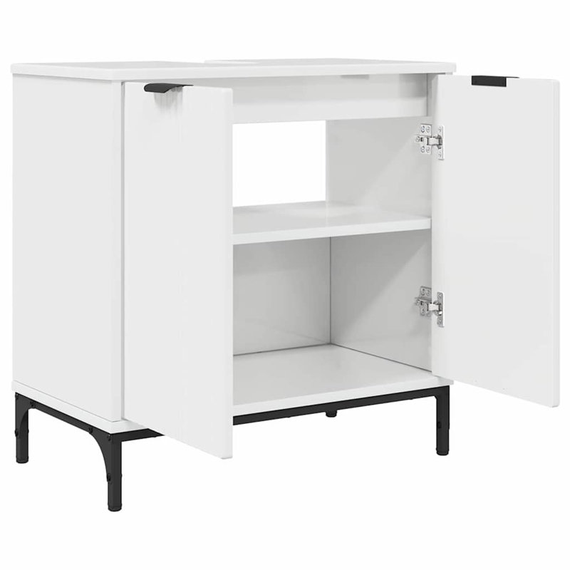 60.5cm Bathroom Vanity Base Only, High Gloss White