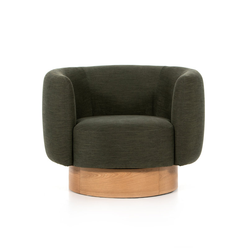 Fielding Upholstered Swivel Barrel Chair