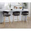 Tabouret de comptoir à hauteur fixe Jie - ensemble de 2-101319052