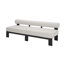 Canapé de patio à dossier traversin en aluminium noir avec coussins 86 po Chaz