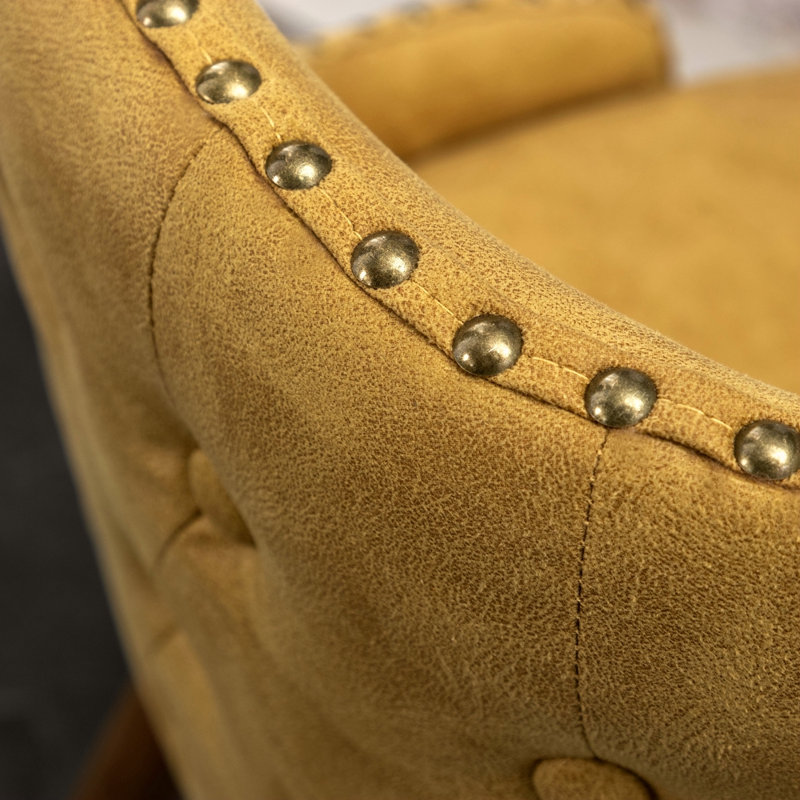 Ensemble de 2 tabourets de comptoir Mid-Century, Jaune