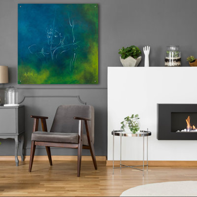 Art épique «Sagittaire» par Sam Asllani, art mural en verre acrylique, 36 po x 36 po