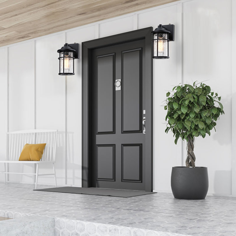 Anesicia Wall Light With Matte Black Finish, 11.21" H x 7.7" W x 5.91" D