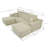 105.7"Cloud Sectional Couch With U-Shaped Chaise,Modern Modular Sofa With Deep Seat, Upholstered Couches For Living Room Bedroom,No Assembly Required,(Plush  Fabric),Beige-5430743-5430744