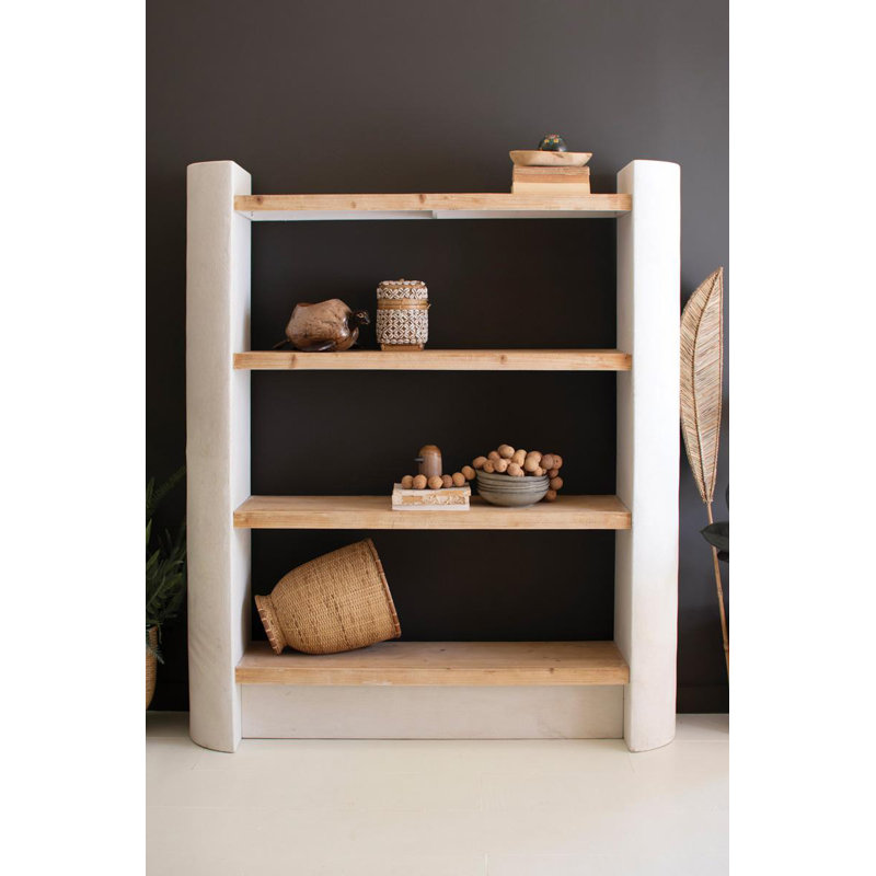 Étagère texturée avec quatre tablettes en bois # 1
