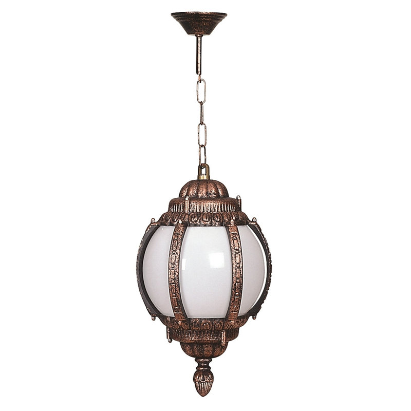 Lustre d'extérieur élégant, structure en ABS brun, 21,7 po x 10,2 po | Design traditionnel américain et industriel | Douille E27 (40 W maximum), IP65 résistant aux intempéries | Parfait pour l'éclairage de patio et de jardin nostalgique