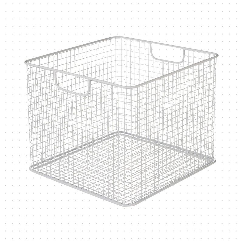 Panier en métal / fil métallique Wogina, Blanc, H 9 po x l 11 po x P 11,5 po