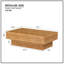 Table basse moderne avec motif en faux bois, base en panneau de fibres à densité moyenne, conception à piédestal robuste, multifonctionnelle pour le salon, facile à assembler et à entretenir