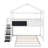 Twin Over Full House Bunk Bed With Blackboard-812193666