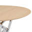 Table de salle à manger ronde 37 pouces avec pieds en métal argenté pour petites cuisines et salle à manger moderne-613722839-613722837