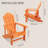 Adirondack Chair, Outdoor Oversized Patio Chair Fire Pits Chair,Orange-2072155565