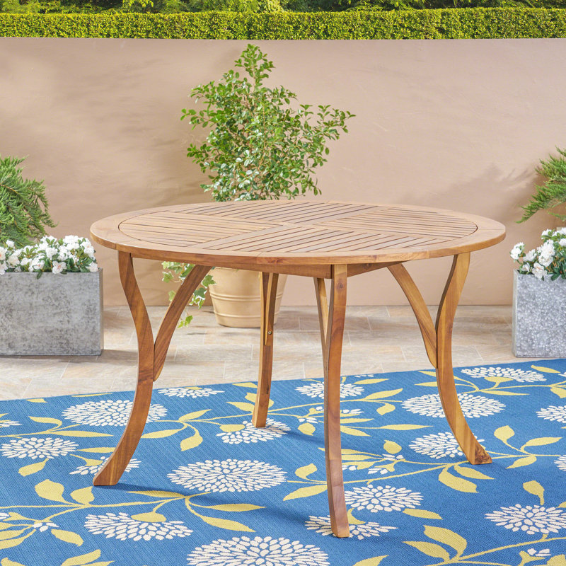 Table d'extérieur en bois d'acacia, Teck