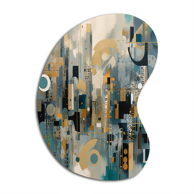 Transcendent Reality V - Asymmetric Abstract Landscape Art, reproduction de sculpture murale en métal de forme unique