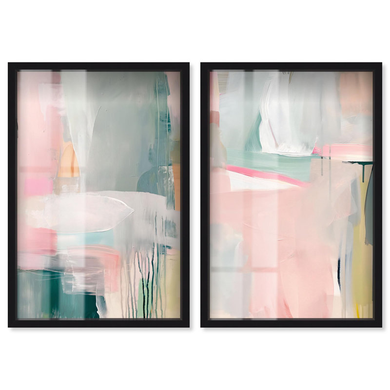 Art mural bleu pastel Boho, Noir, H 16 po x l 11 po