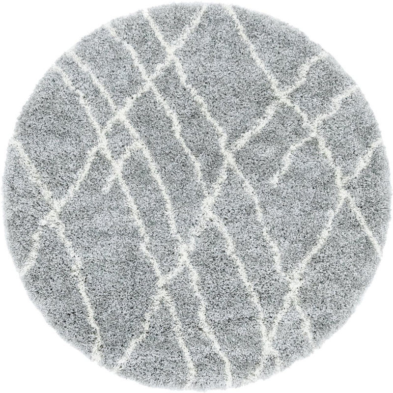 Striped Indoor Rug, Round 4'1"