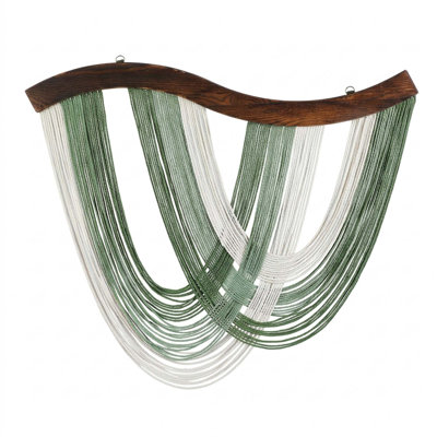 Macrame Wall Hanging Dip Dyed Handmade Woven Tapestry Boho Decor Arc Pole Design for Bedroom Living Room Fireplace
