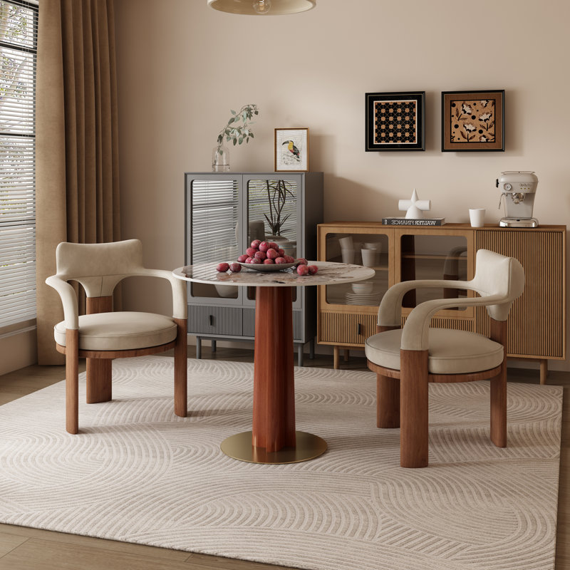 Ensemble de table de salle à manger 33 po Modern Luxury, Beige