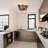 3-Light Dimmable Semi Flush Mount Ceiling Light With Smoky Gray & Colorful Swirled Glass Globe Bubbles-1594392888