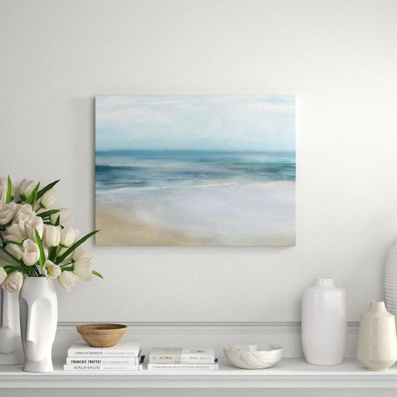 A Day At The Beach Print by Emma McCartney, Glass Coat, 30" H x 41" W x 1.5" D