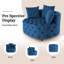 Fauteuil demi-tonneau en velours 36,6 po Keoka-365700099