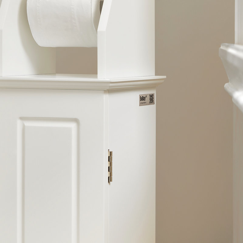 Rickman Freestanding Tall Bathroom Cabinet, White