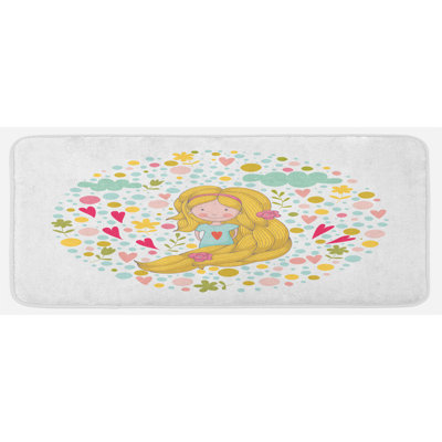 Polka Dots Synthetic Kitchen Mat