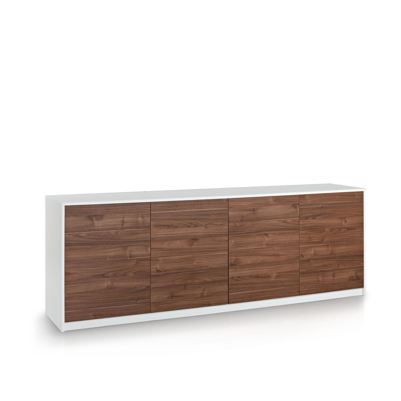 McCurtain 238cm Sideboard, White/Walnut