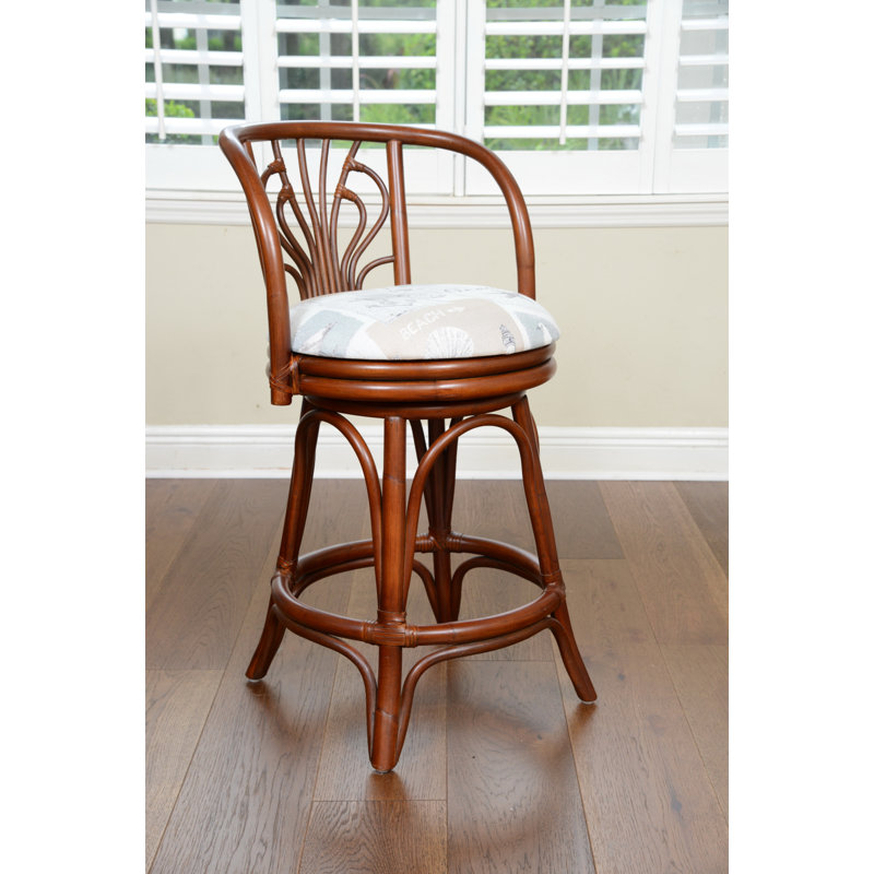 Tabouret de bar et de comptoir Conagh, Tabouret de comptoir (siège d’une hauteur de 24, Terre de Sienne